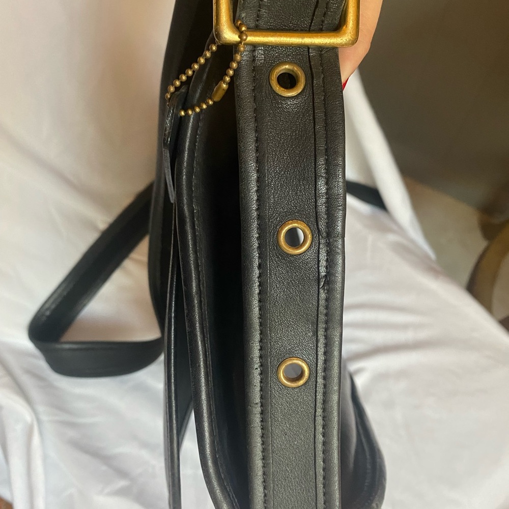 VTG Coach PATRICIA LEGACY Messenger/Satchel Bag in Soft Black Leather #9951 - Picture 7 of 9